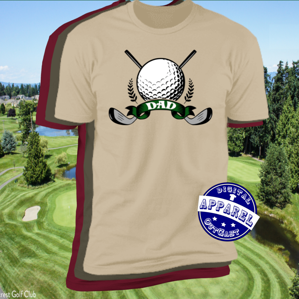 Golf Dad - Premium Short Sleeve T-Shirt - Digital Outcast